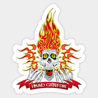 Hell Fire Skull by Grafixs© Sticker